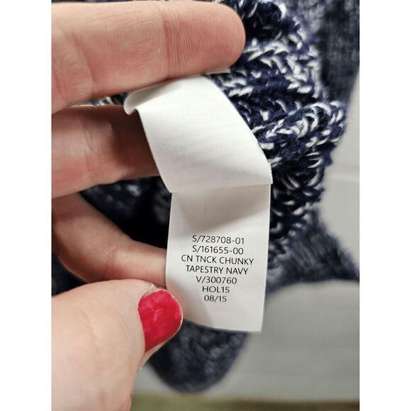 Gap Women's Turtleneck Chunky Marled Sweater Tunic Small Blue - Picture 5 of 8